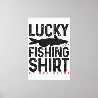 Catfishing Funny Catfish Fisherman Gift Lucky Char Canvas Print