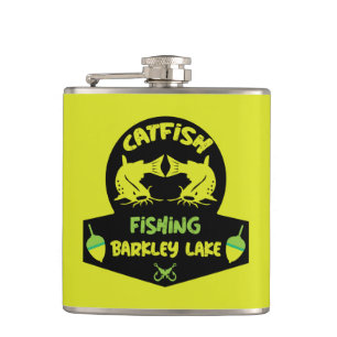 Catfishing Lake Barkley Kentucky Hip Flask