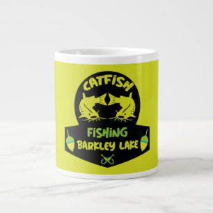 Catfishing Lake Barkley Kentucky Large Coffee Mug