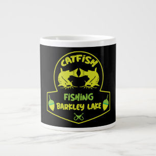 Catfishing Lake Barkley Kentucky Large Coffee Mug