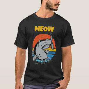 Catfishing Retro Sunset Meow Catfish T-Shirt
