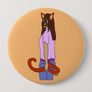 catgirl 10 cm round badge