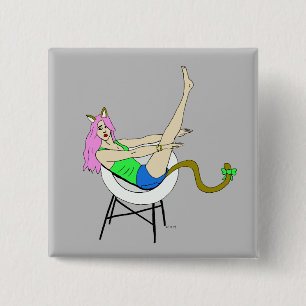 catgirl 15 cm square badge
