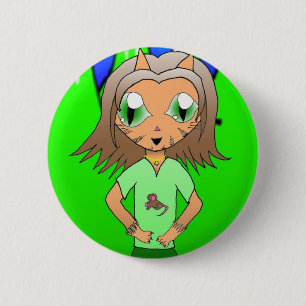CatGirl 6 Cm Round Badge