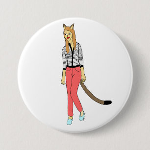 catgirl 7.5 cm round badge