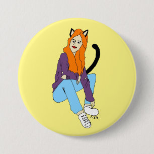 catgirl 7.5 cm round badge