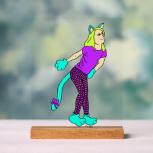 catgirl acrylic sign