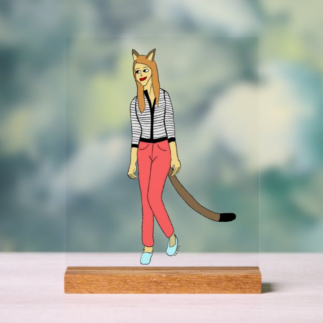 catgirl acrylic sign (Neutral)