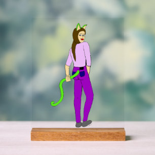 catgirl   acrylic sign