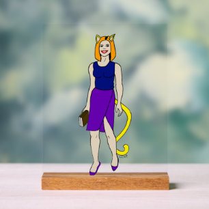 catgirl acrylic sign