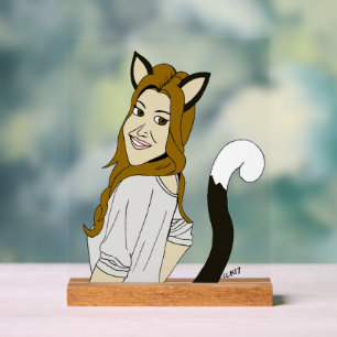 catgirl acrylic sign