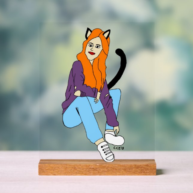 catgirl  acrylic sign (Neutral)