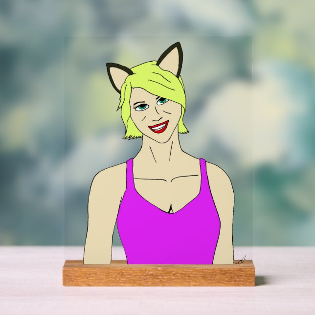 catgirl acrylic sign (Neutral)