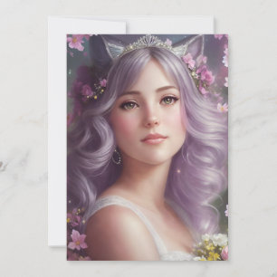 Catgirl bride invitation