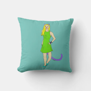 catgirl button cushion