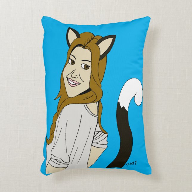 catgirl   decorative cushion (Front(Vertical))