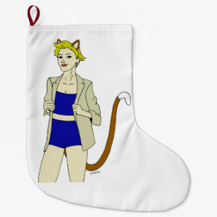 catgirl   large christmas stocking