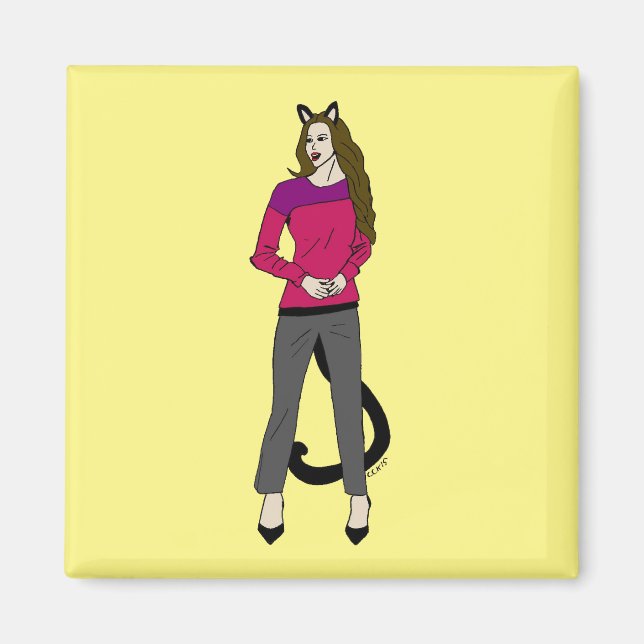 catgirl  magnet (Front)