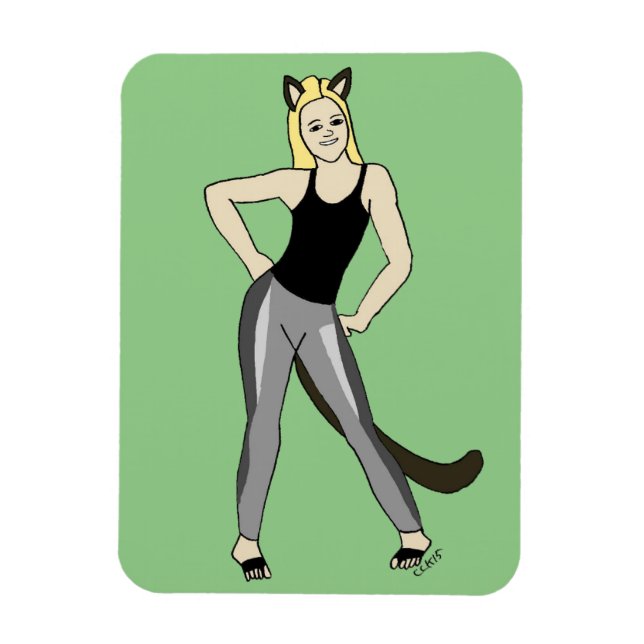 catgirl   magnet (Vertical)
