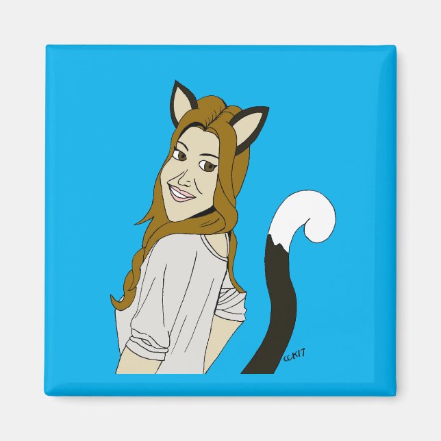 catgirl  magnet (Front)