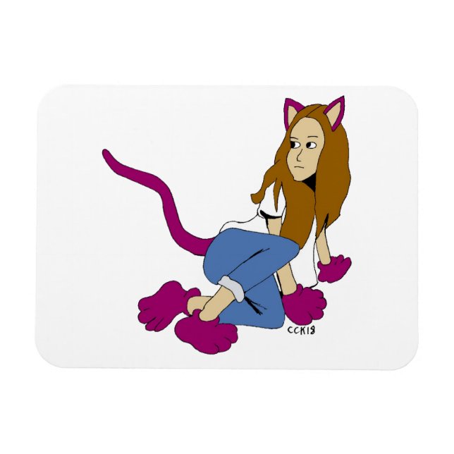 catgirl   magnet (Horizontal)