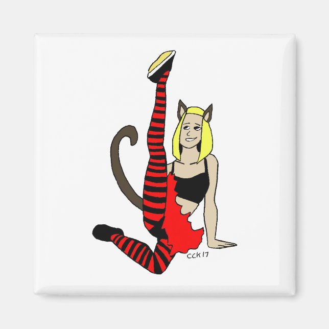 catgirl  magnet (Front)
