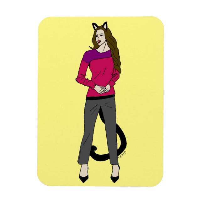catgirl   magnet (Vertical)
