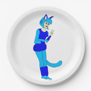 catgirl paper plate