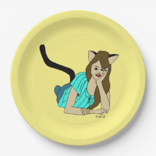 catgirl paper plate