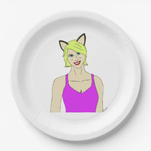 catgirl paper plate