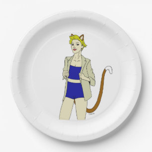 catgirl paper plate