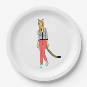 catgirl paper plate