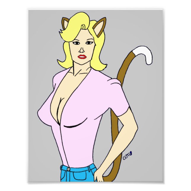 catgirl  photo print (Front)