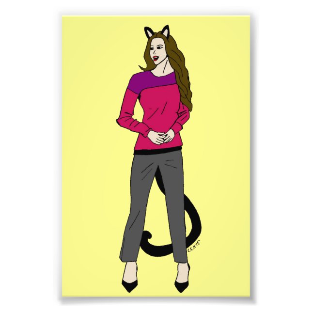 catgirl  photo print (Front)