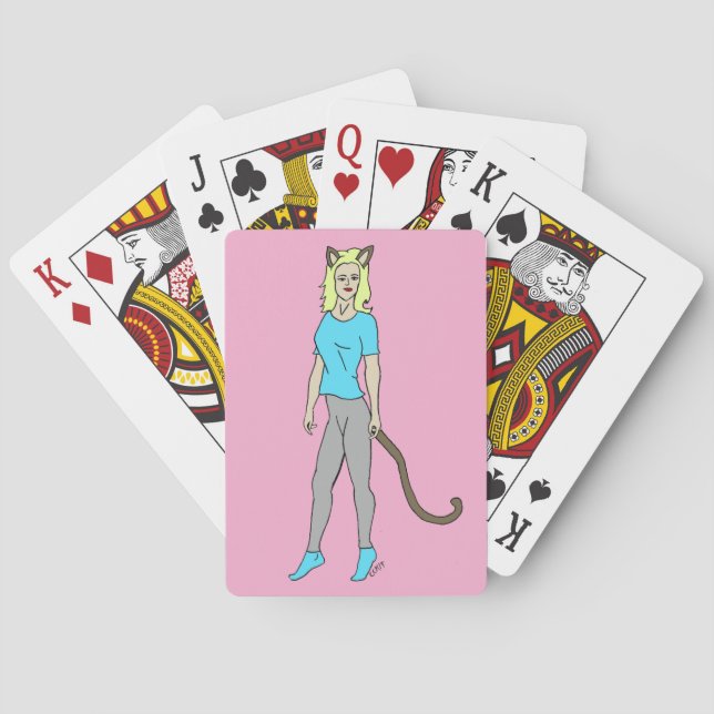 catgirl playing cards (Back)