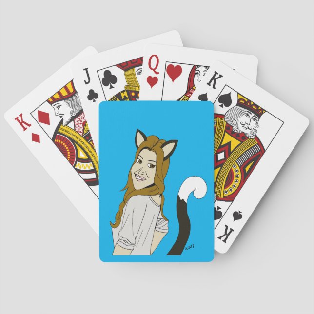 catgirl  playing cards (Back)