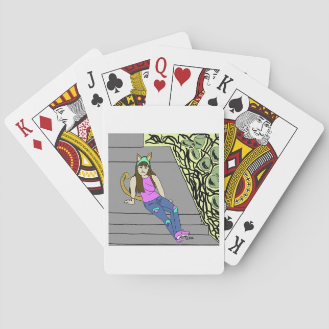 catgirl playing cards (Back)