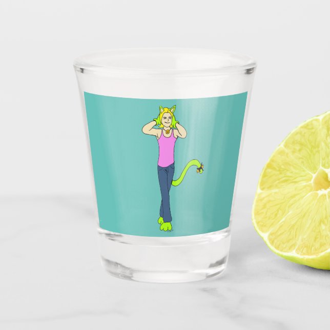 catgirl  shot glass (Front)