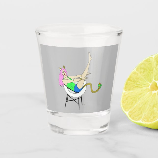 catgirl  shot glass (Front)