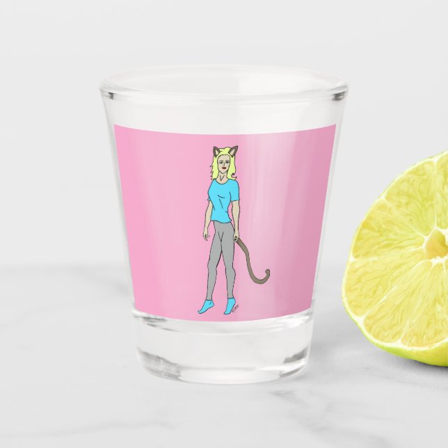 catgirl shot glass (Front)
