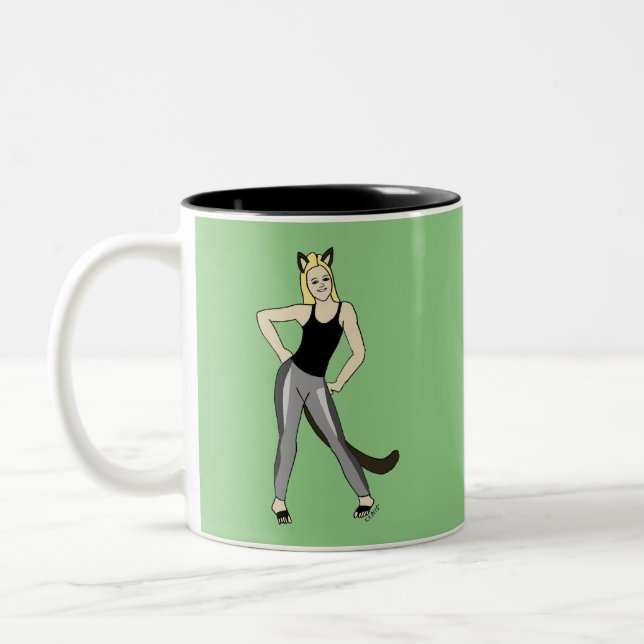 catgirl     Two-Tone coffee mug (Left)