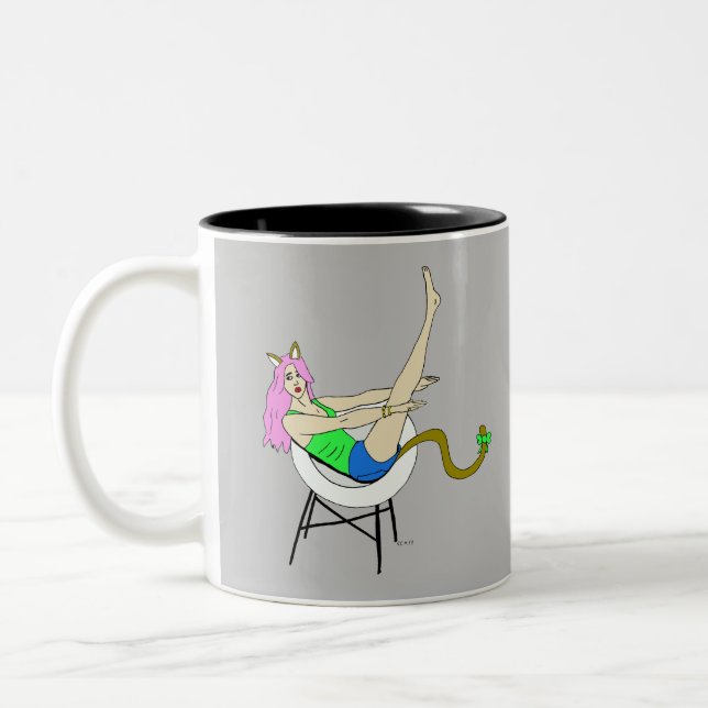 catgirl Two-Tone coffee mug (Left)
