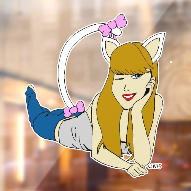 catgirl  window cling (Sheet 2)