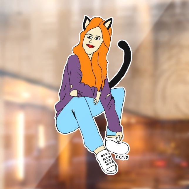 catgirl  window cling (Sheet 2)