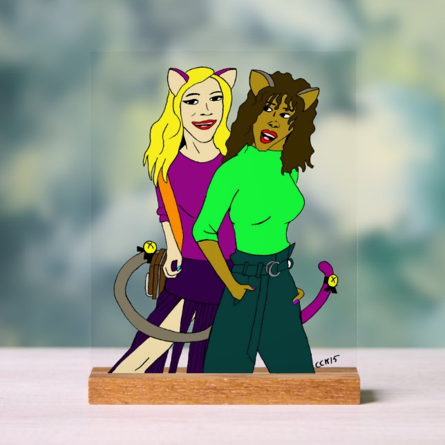catgirls acrylic sign (Neutral)