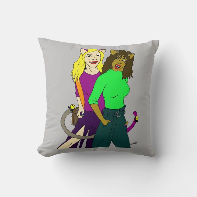 catgirls cushion (Front)