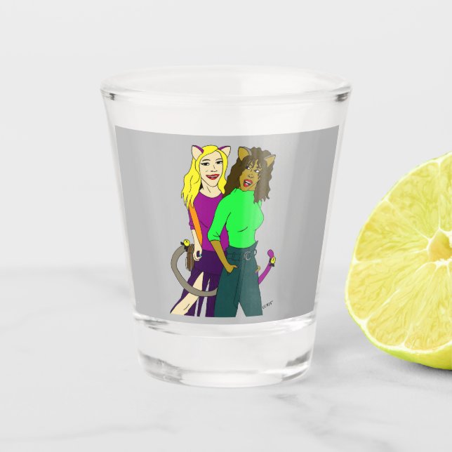 catgirls   shot glass (Front)