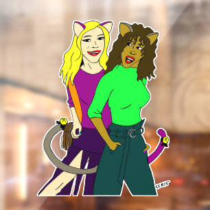 catgirls window cling