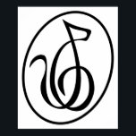 Catgut Strings Art Deco Treble Clef Logo Wall Art<br><div class="desc">Catgut Strings Art Deco Treble Clef Logo Wall Art makes for a great conversation piece and is sure to catch the attention of anyone who sees it.  Hang it in the perfect place in the home or office and watch your new art catch every passing eye.</div>