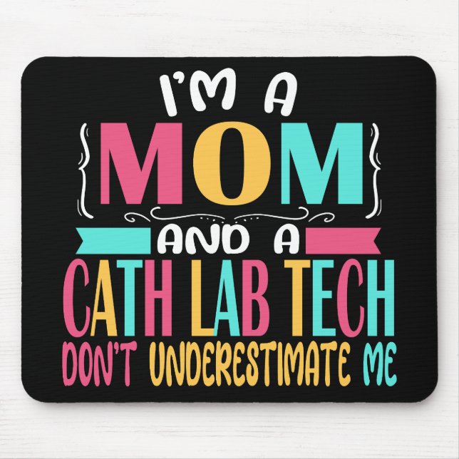 Cath Lab Tech Cardiac Mum Gift Mouse Mat (Front)